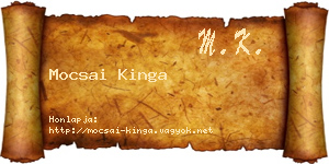 Mocsai Kinga névjegykártya